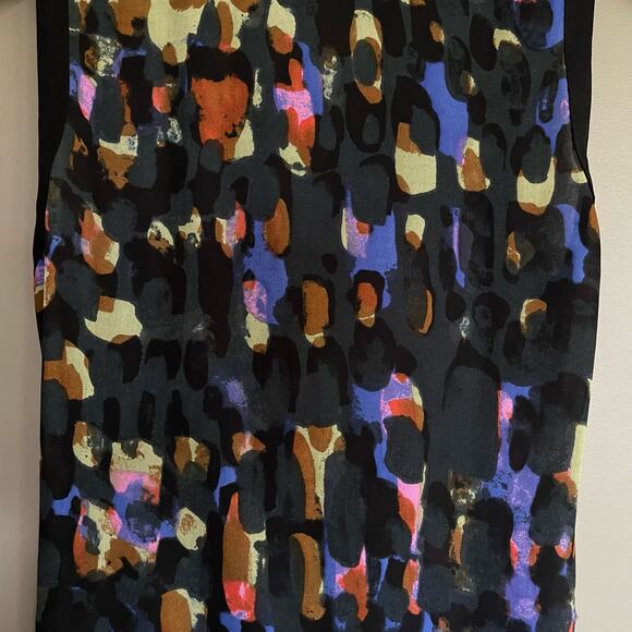 CAbi Flaunt‎ Wrap Sleeveless Blouse Size Medium Black Multicolor Style 3077 - Picture 14 of 16